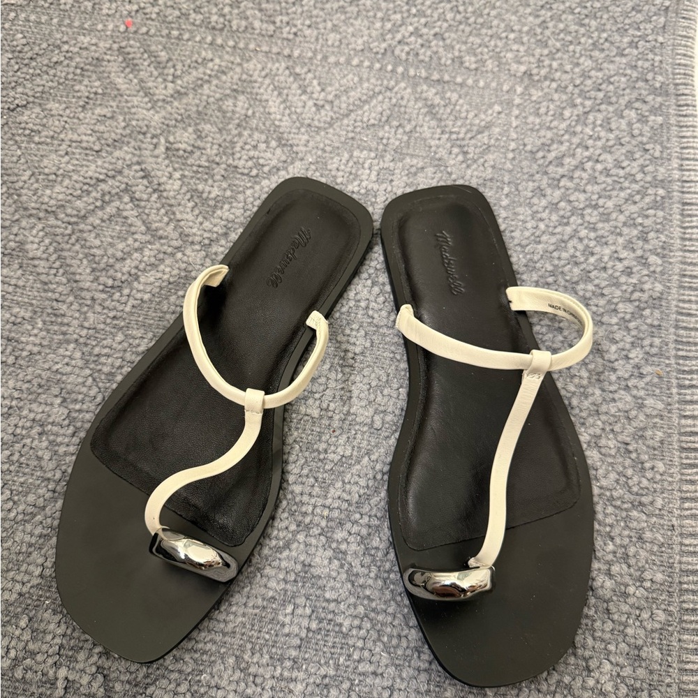 Madewell White Toe Loop Sandal